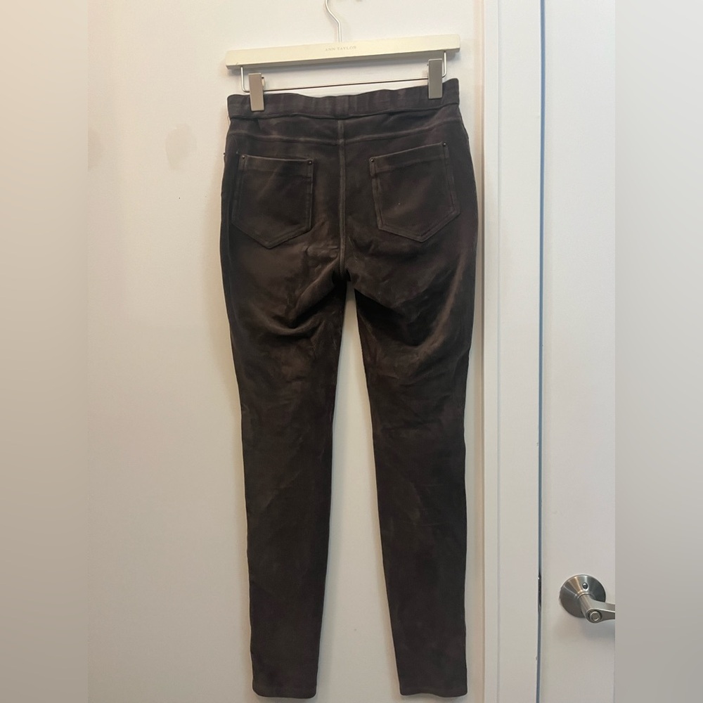 Dark Brown Corduroy Leggings - Women Size Sm